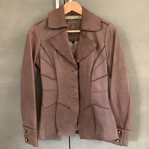 My Tribe Brown Leather Jacket Size S